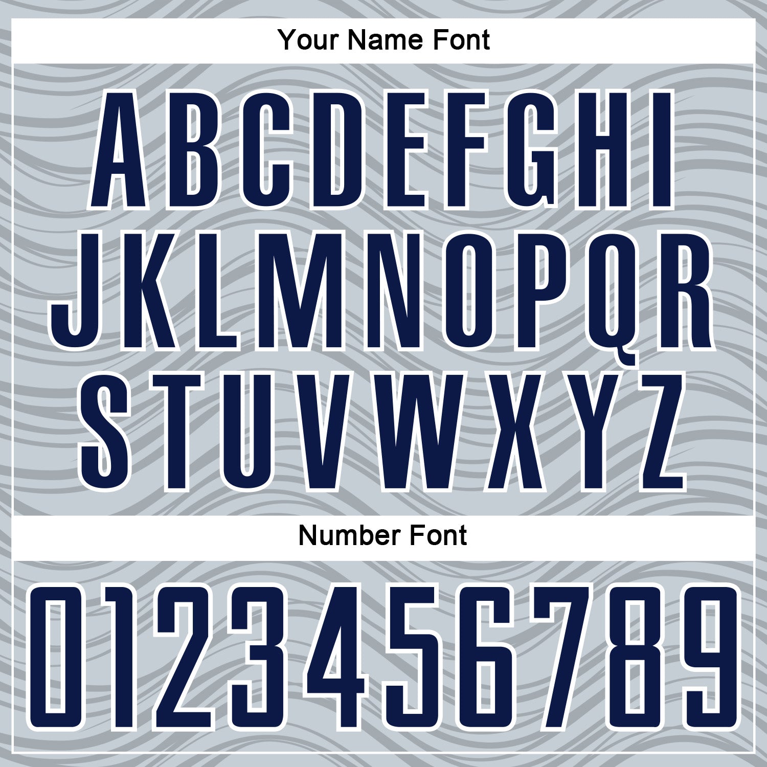 Custom Silver Navy-White Wavy Lines Sports Sublimation Soccer Uniform Jersey