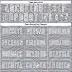 Custom Gray Navy-White Wavy Lines Sports Sublimation Soccer Uniform Jersey