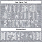 Custom Gray Navy-White Wavy Lines Sports Sublimation Soccer Uniform Jersey