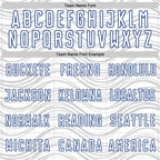 Custom White Royal Wavy Lines Sports Sublimation Soccer Uniform Jersey