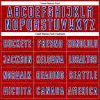 Custom Red Royal-White Wavy Lines Sports Sublimation Soccer Uniform Jersey