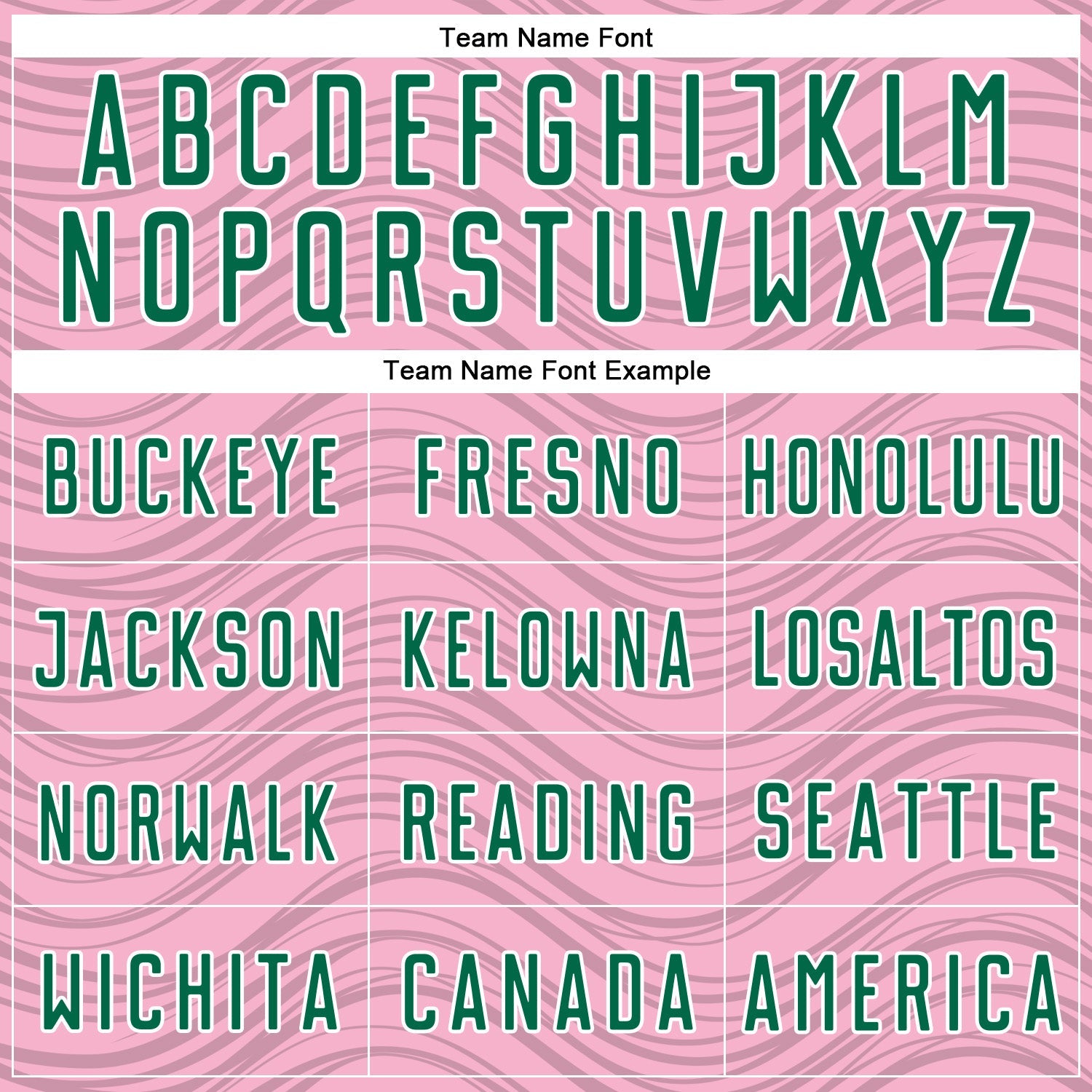 Custom Light Pink Kelly Green-White Wavy Lines Sports Sublimation Soccer Uniform Jersey