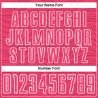 Custom Neon Pink Kelly Green-White Wavy Lines Sports Sublimation Soccer Uniform Jersey