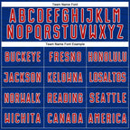 Custom Royal Red-White Wavy Lines Sports Sublimation Soccer Uniform Jersey