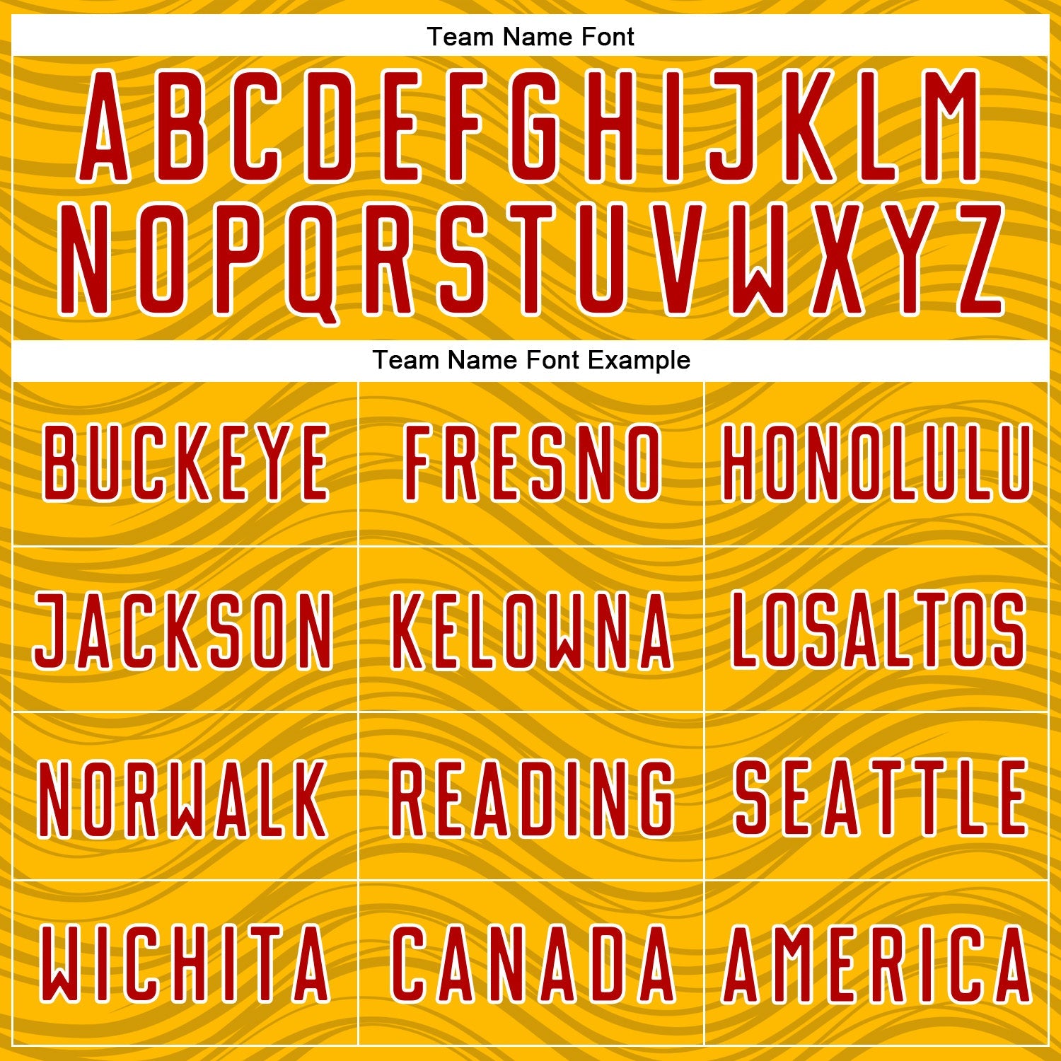 Custom Gold Red-White Wavy Lines Sports Sublimation Soccer Uniform Jersey