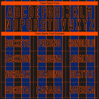 Custom Black Royal-Orange Pinstripe Line Sports Sublimation Soccer Uniform Jersey