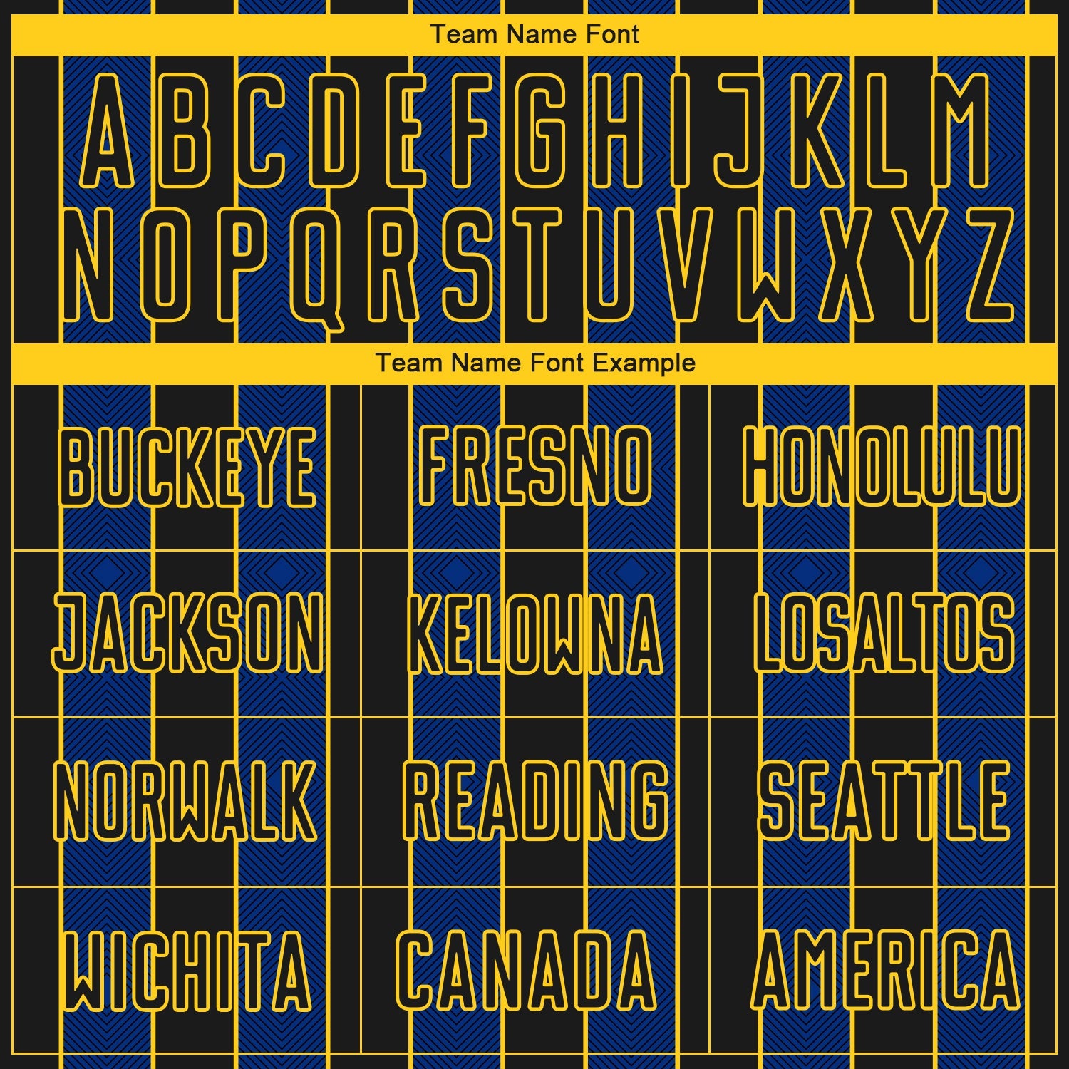 Custom Black Royal-Yellow Pinstripe Line Sports Sublimation Soccer Uniform Jersey