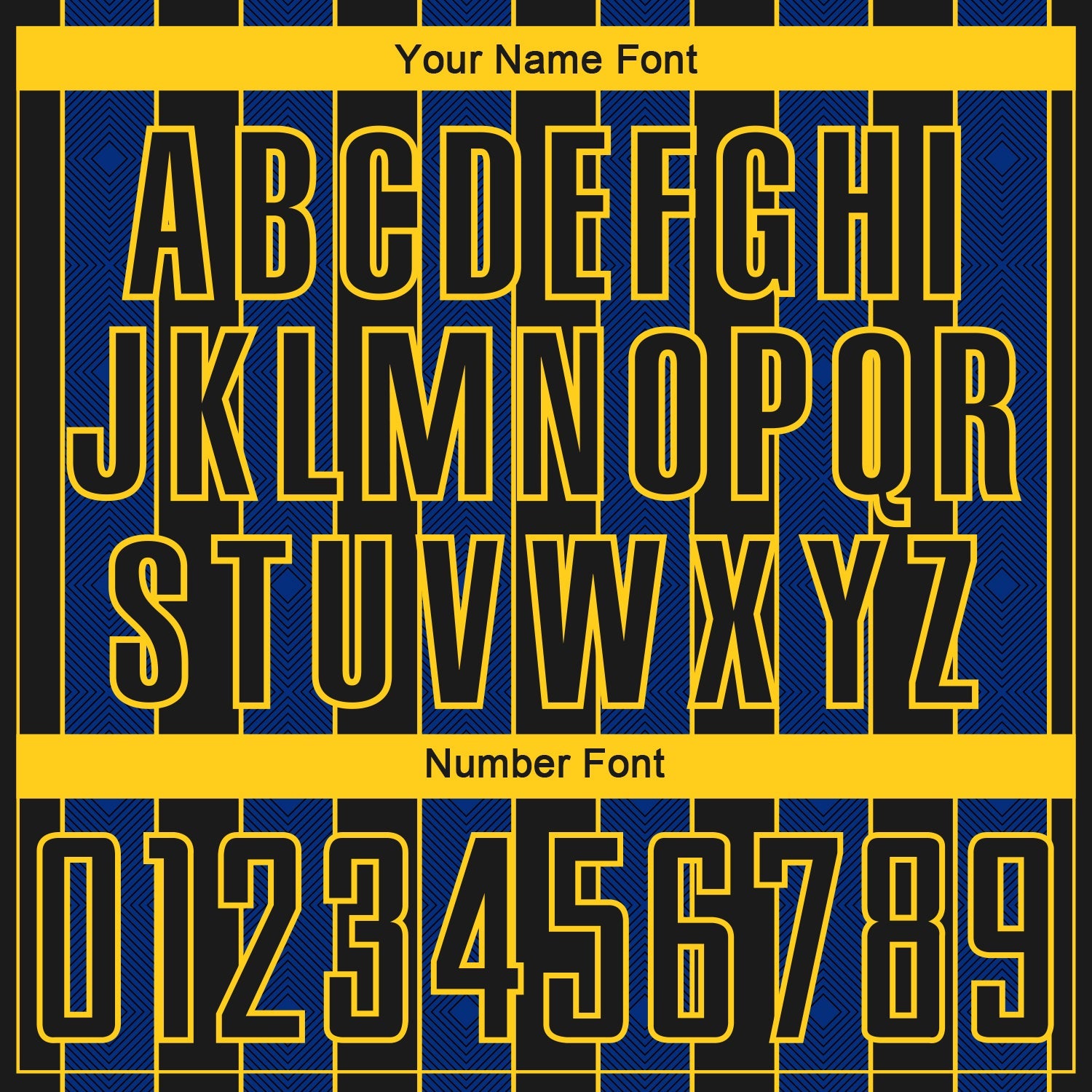 Custom Black Royal-Yellow Pinstripe Line Sports Sublimation Soccer Uniform Jersey