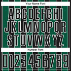 Custom Black Kelly Green-White Pinstripe Line Sports Sublimation Soccer Uniform Jersey