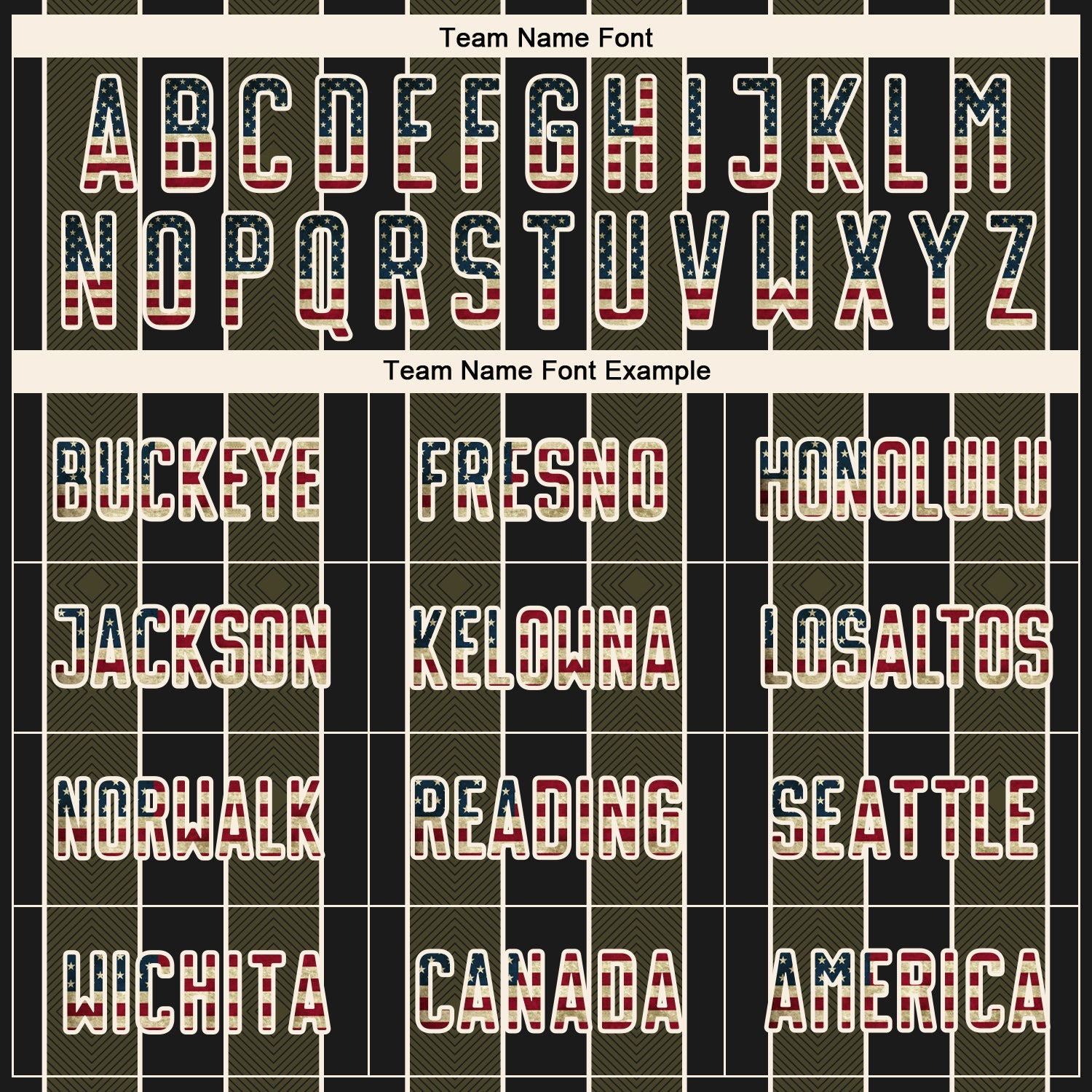 Custom Black Vintage USA Flag Olive-Cream Pinstripe Line Sports Sublimation Soccer Uniform Jersey