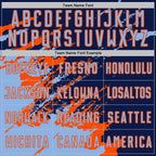 Custom Navy Light Blue-Orange Abstract Fragment Art Splash Sports Sublimation Soccer Uniform Jersey