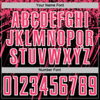 Custom Black Neon Pink-White Splash Sports Sublimation Soccer Uniform Jersey