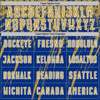 Custom Royal Old Gold-White Splash Sports Sublimation Soccer Uniform Jersey