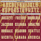 Custom Crimson Old Gold-White Splash Sports Sublimation Soccer Uniform Jersey