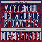 Custom Crimson Navy-White Splash Sports Sublimation Soccer Uniform Jersey