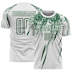 Custom White Green Splash Sports Sublimation Soccer Uniform Jersey