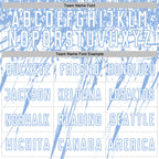 Custom White Light Blue Splash Sports Sublimation Soccer Uniform Jersey