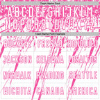 Custom White Pink Splash Sports Sublimation Soccer Uniform Jersey