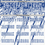 Custom White Royal Splash Sports Sublimation Soccer Uniform Jersey