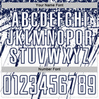 Custom White Navy Splash Sports Sublimation Soccer Uniform Jersey