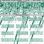 Custom White Kelly Green Splash Sports Sublimation Soccer Uniform Jersey