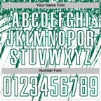 Custom White Kelly Green Splash Sports Sublimation Soccer Uniform Jersey