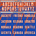 Custom Thunder Blue White-Orange Splash Sports Sublimation Soccer Uniform Jersey