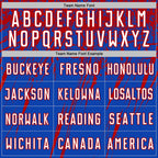 Custom Thunder Blue White-Red Splash Sports Sublimation Soccer Uniform Jersey