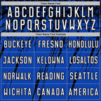 Custom Thunder Blue White-Black Splash Sports Sublimation Soccer Uniform Jersey