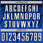 Custom Thunder Blue White-Black Splash Sports Sublimation Soccer Uniform Jersey