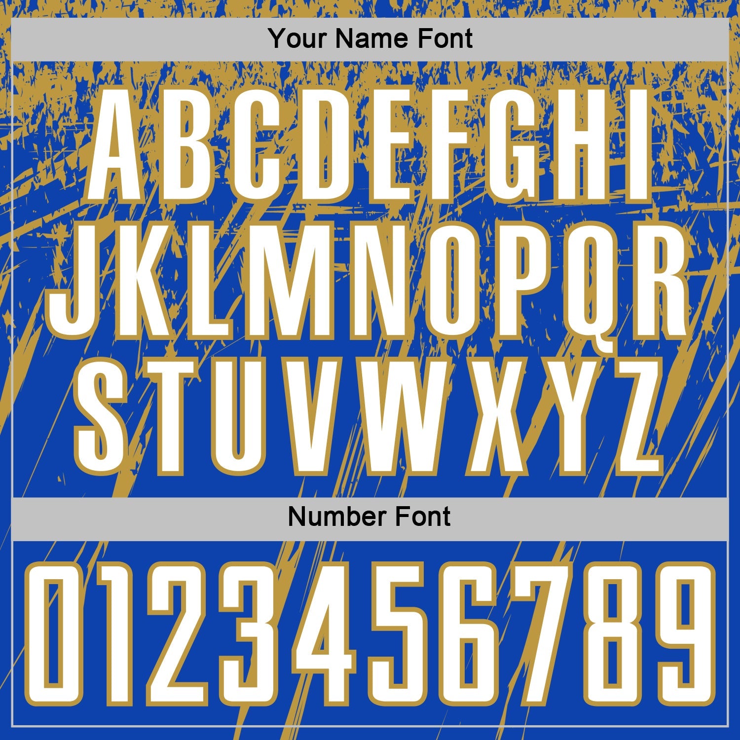 Custom Thunder Blue White-Old Gold Splash Sports Sublimation Soccer Uniform Jersey