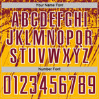 Custom Gold Crimson-White Splash Sports Sublimation Soccer Uniform Jersey