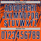 Custom Orange Navy-White Splash Sports Sublimation Soccer Uniform Jersey