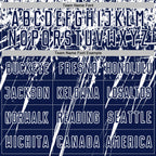 Custom Navy White Splash Sports Sublimation Soccer Uniform Jersey