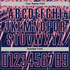 Custom Navy Medium Pink Splash Sports Sublimation Soccer Uniform Jersey