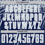 Custom Navy Silver-White Splash Sports Sublimation Soccer Uniform Jersey