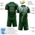 Custom Green White Splash Sports Sublimation Soccer Uniform Jersey