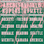 Custom Kelly Green Medium Pink-White Splash Sports Sublimation Soccer Uniform Jersey