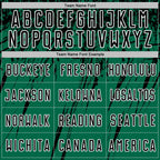 Custom Kelly Green Black-White Splash Sports Sublimation Soccer Uniform Jersey