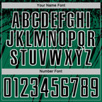 Custom Kelly Green Black-White Splash Sports Sublimation Soccer Uniform Jersey