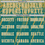 Custom Teal Old Gold-White Splash Sports Sublimation Soccer Uniform Jersey