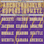 Custom Purple Old Gold-White Splash Sports Sublimation Soccer Uniform Jersey