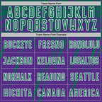 Custom Purple Kelly Green-White Splash Sports Sublimation Soccer Uniform Jersey