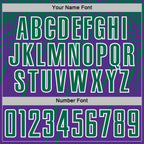 Custom Purple Kelly Green-White Splash Sports Sublimation Soccer Uniform Jersey