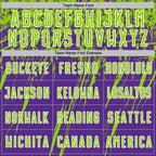 Custom Purple Neon Green-White Splash Sports Sublimation Soccer Uniform Jersey