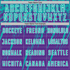 Custom Purple Aqua-White Splash Sports Sublimation Soccer Uniform Jersey