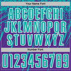 Custom Purple Aqua-White Splash Sports Sublimation Soccer Uniform Jersey