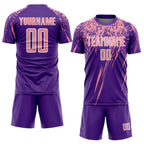 Custom Purple Medium Pink-White Splash Sports Sublimation Soccer Uniform Jersey