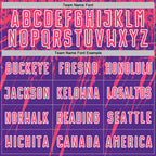 Custom Purple Neon Pink-White Splash Sports Sublimation Soccer Uniform Jersey