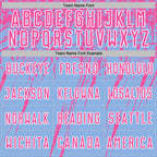 Custom Light Blue Pink-White Splash Sports Sublimation Soccer Uniform Jersey